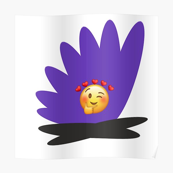 Blue Art Flower Poster