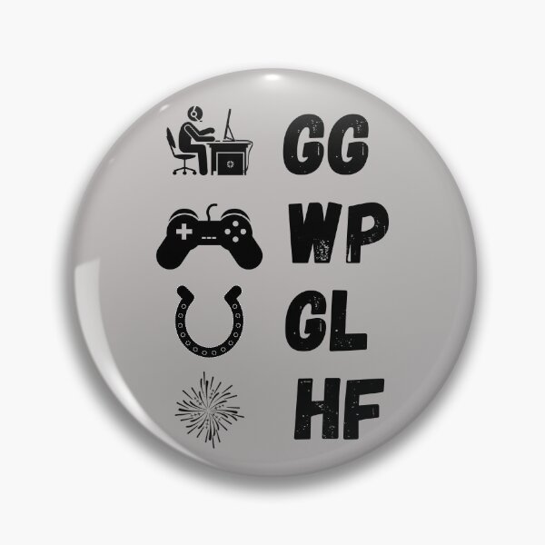 Artikelvorschau, GG WP GL HF Spiel in schwarzer Schrift entworfen und verkauft von StarlightTales.