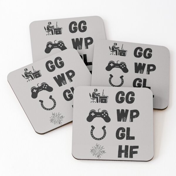 Item preview, GG WP GL HF game in black font designed and sold by StarlightTales.