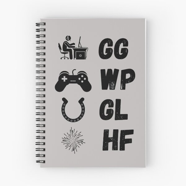 Artikelvorschau, GG WP GL HF Spiel in schwarzer Schrift entworfen und verkauft von StarlightTales.