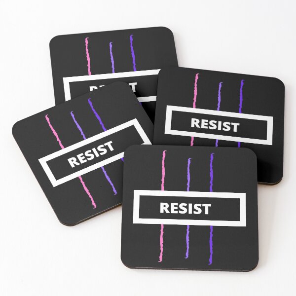 Artikelvorschau, RESIST - Bi Pride Flag - Schwarz entworfen und verkauft von thesassypanda.