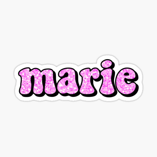 ネームタグ MARIE aesthetic hot pink glitter marie name