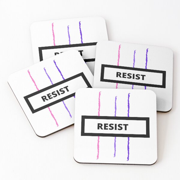 Artikelvorschau, RESIST - Bi Pride Flag - Weiß entworfen und verkauft von thesassypanda.