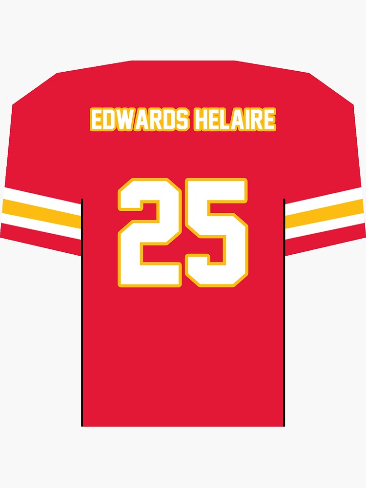 Clyde Edwards-Helaire - Chiefs Jersey' Sticker for Sale by GammaGraphics