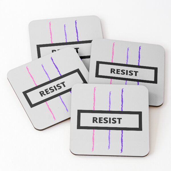 Artikelvorschau, RESIST - Bi Pride Flag - Grau entworfen und verkauft von thesassypanda.