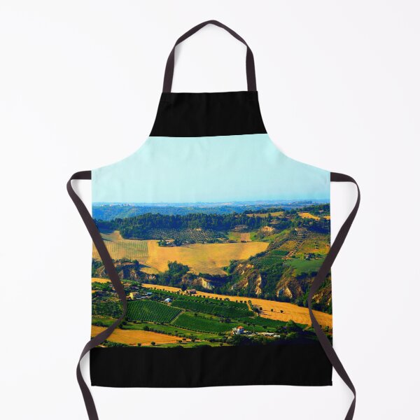 Item preview, Rural view in Acquaviva Picena with rugged Marche landscape, meadows, ravines and scattered houses designed and sold by Kristina Drozd.