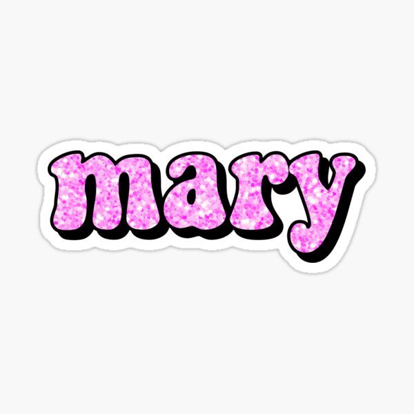 aesthetic hot pink glitter mary name