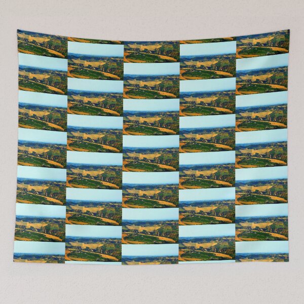 Item preview, Rural view in Acquaviva Picena with rugged Marche landscape, meadows, ravines and scattered houses designed and sold by Kristina Drozd.