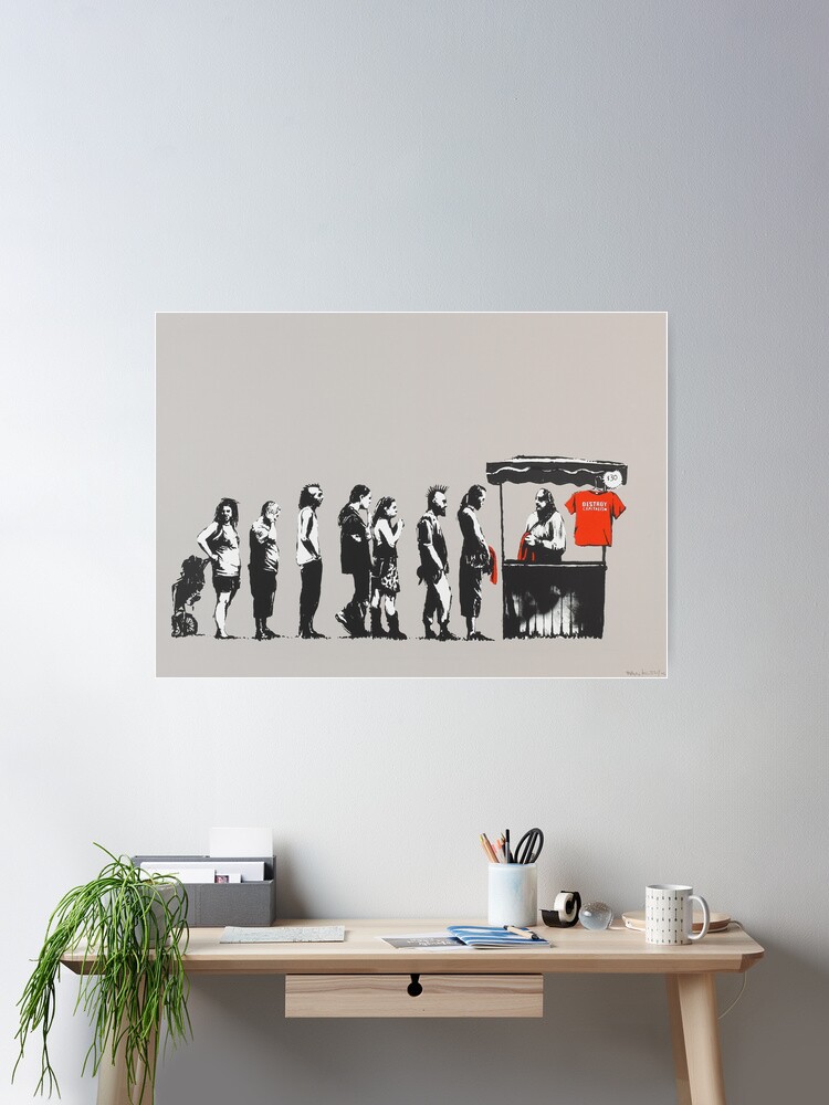 Thumbnail 2 of 3, Poster, BANKSY Destroy Capitalism Shirt Seller designed and sold by WE-ARE-BANKSY.