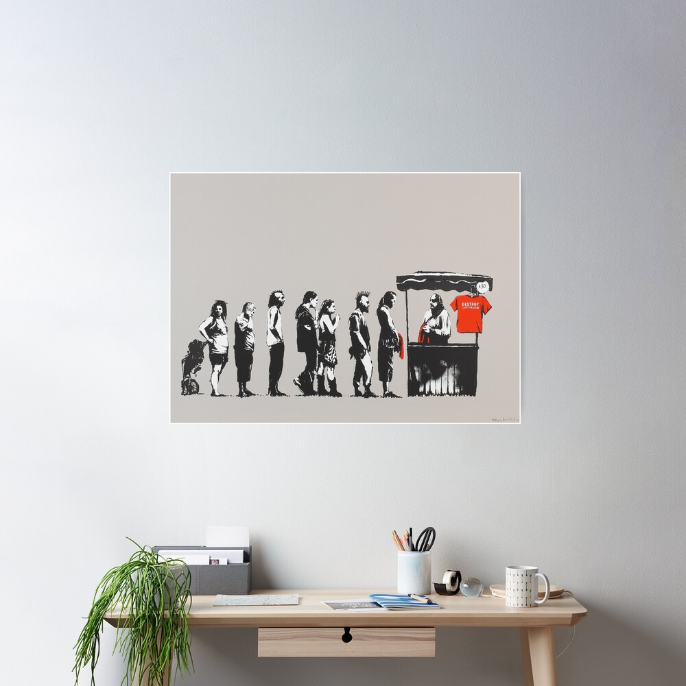 BANKSY Destroy Capitalism Shirt Seller Poster