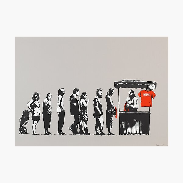 Item preview, BANKSY Destroy Capitalism Shirt Seller  designed and sold by WE-ARE-BANKSY.