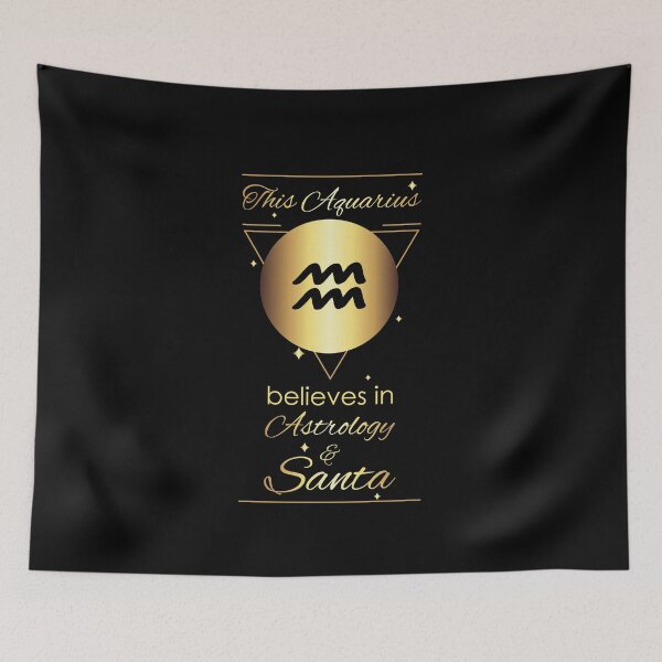Item preview, Aquarius Zodiac Sign believer in Astrology and Santa for Christmas  designed and sold by anins-azuree.