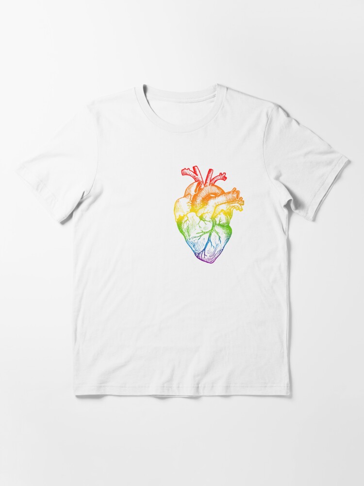 Anatomical PRIDE Hearts (outline) T-Shirt buy