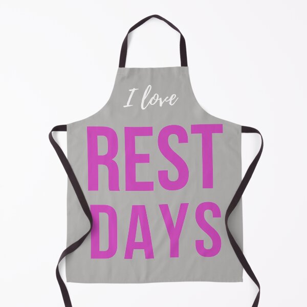 Item preview, I love rest days. Text only design. White and light purple text. designed and sold by JellyBeenzz.
