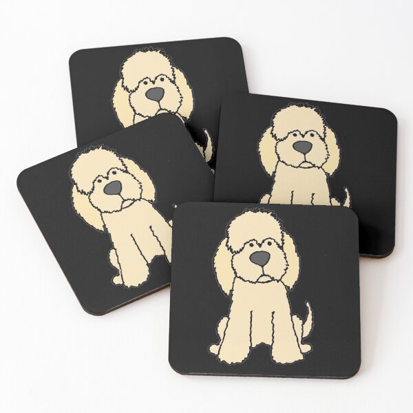 Item preview, Cool Cream Labradoodle Puppy Dog Art designed and sold by Nature's Fancy.