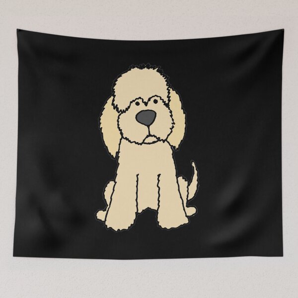 Item preview, Cool Cream Labradoodle Puppy Dog Art designed and sold by Nature's Fancy.