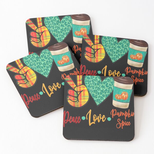 Item preview, Peace Love Pumpkin Spice Coffee Fall designed and sold by tichtodhe.