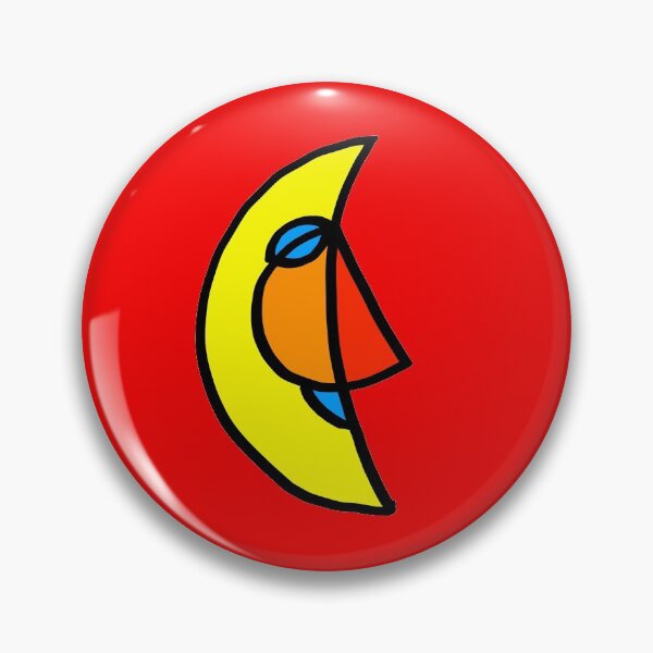 Item preview, Colored Smiling Moon on Red Board designed and sold by Istvan Ocztos.