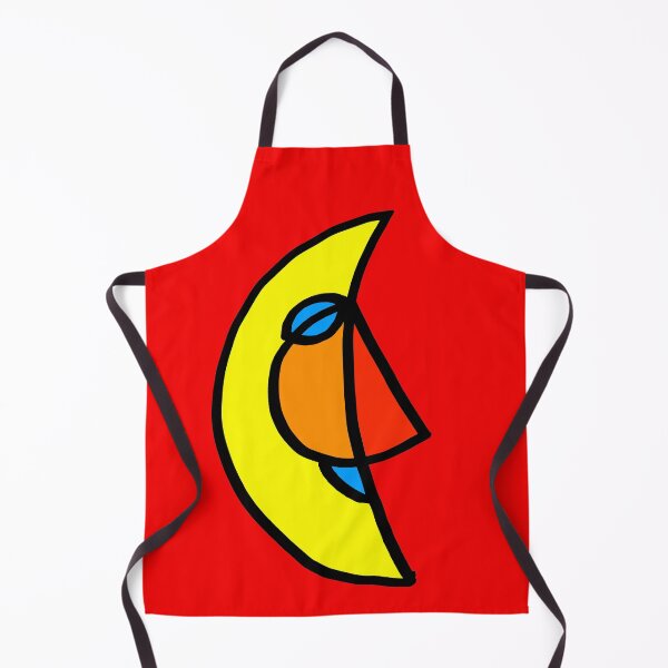 Item preview, Colored Smiling Moon on Red Board designed and sold by Istvan Ocztos.