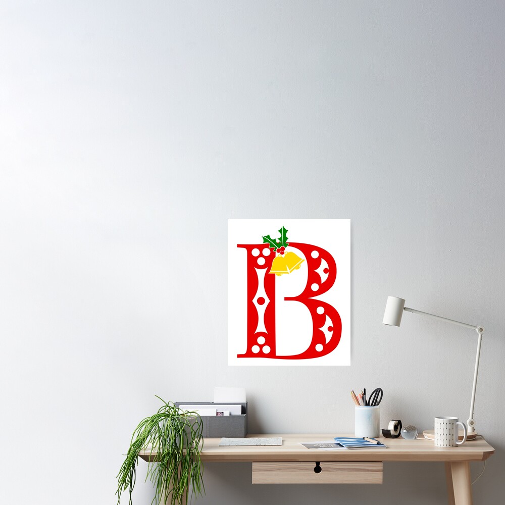 Decorative Alphabet Letter - Initial B - Personalized Christmas Gift  Sticker for Sale by MonogramHQ