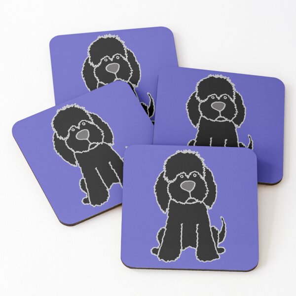 Item preview, Cool Black Labradoodle Puppy Dog Art designed and sold by Nature's Fancy.