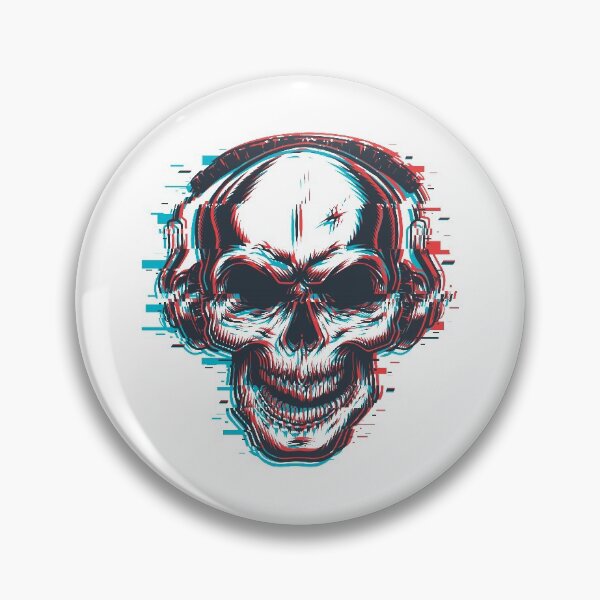 Item preview, skull with headphones designed and sold by PG Shop Art.