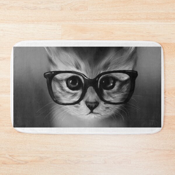 Item preview, Cute Cat Wearing Glasses art designed and sold by Staytrendy.