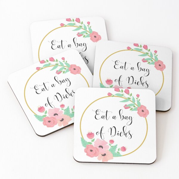 Item preview, Eat a bag of Dicks- pink flower design designed and sold by MargheritaLidia.