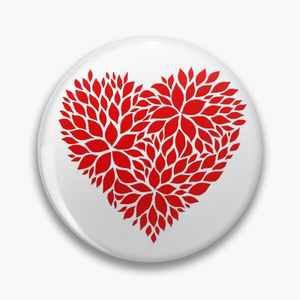 Item preview, Red Floral Pattern Heart  designed and sold by Deborah Camp.