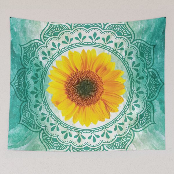 Item preview, Turquoise SUNFLOWER designed and sold by EmaDesigns.
