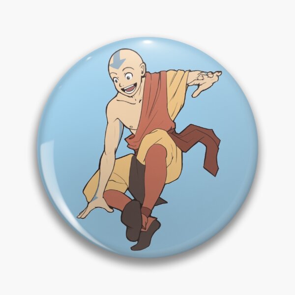 Item preview, Aang Sticker and Pin Design designed and sold by Artshorty.