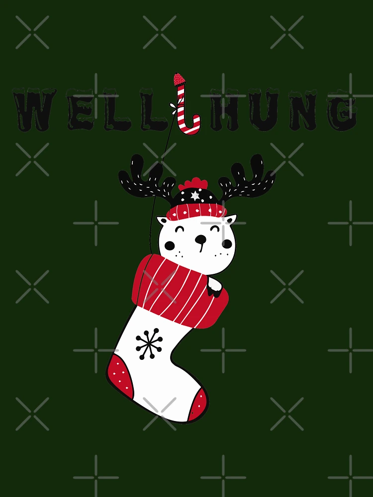 Funny Christmas Stockings Well Hung Joke Graphic by RamblingBoho · Creative  Fabrica