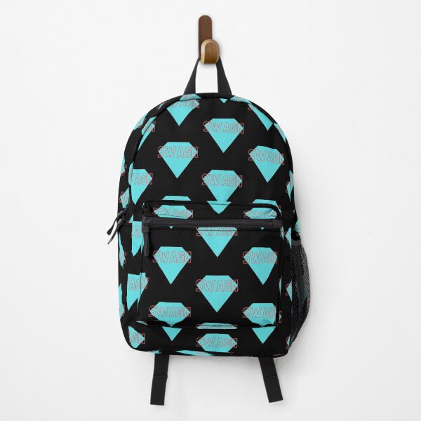 Item preview, SWAGN colorful design one word saying with red hollow text on teal diamond designed and sold by milkasweet.