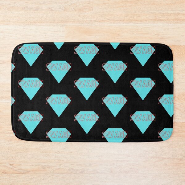 Item preview, SWAGN colorful design one word saying with red hollow text on teal diamond designed and sold by milkasweet.
