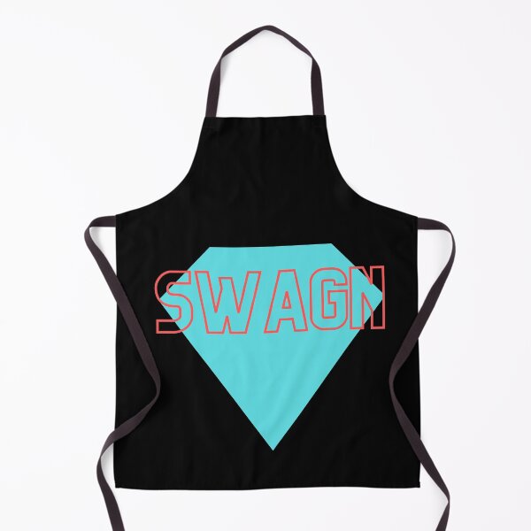 Item preview, SWAGN colorful design one word saying with red hollow text on teal diamond designed and sold by milkasweet.
