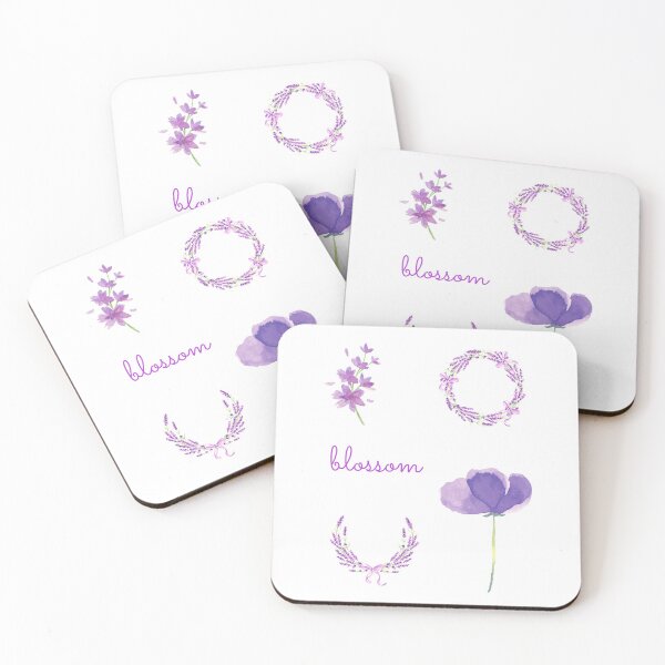 Item preview, Purple Watercolor Flowers And Wreaths Collection Pack designed and sold by delinscious.
