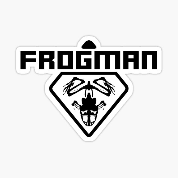 Frogman logo black Sticker for Sale by GeneratorStudio Redbubble