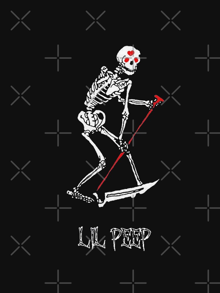 Lil peep Skeleton Grim reaper tattoo and official design by BigN0X