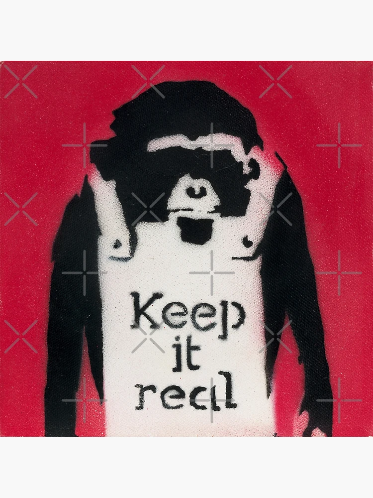 洋書 BANKSY KEEP IT REAL BANKSY KEEP IT REAL MONKEY ARTWORK ORIGINAL DECOR ART PRINT