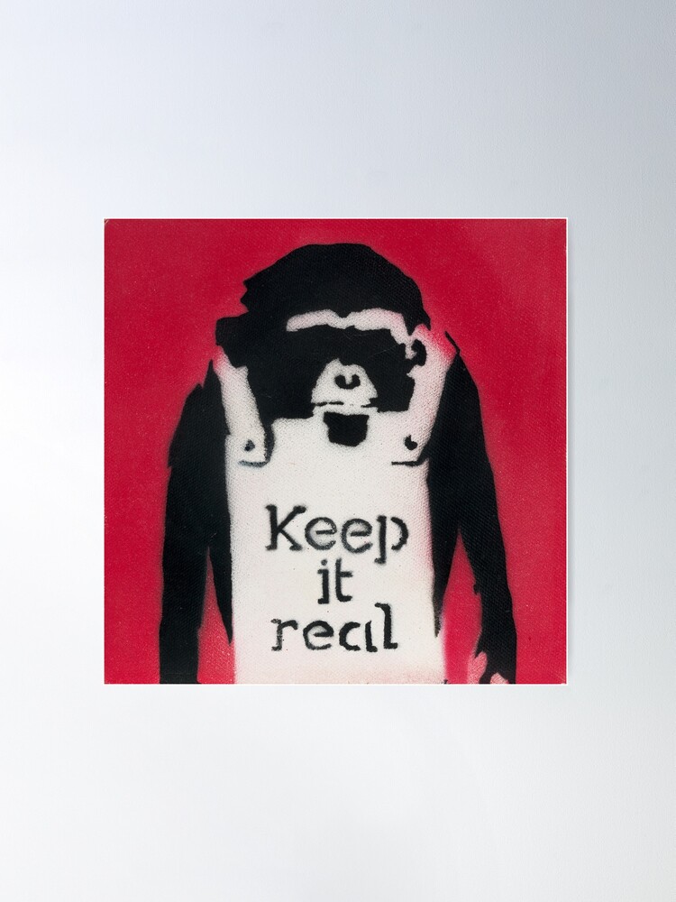 洋書 BANKSY KEEP IT REAL Banksy（バンクシー）Keep it real (Red) – WCP Reproductionを