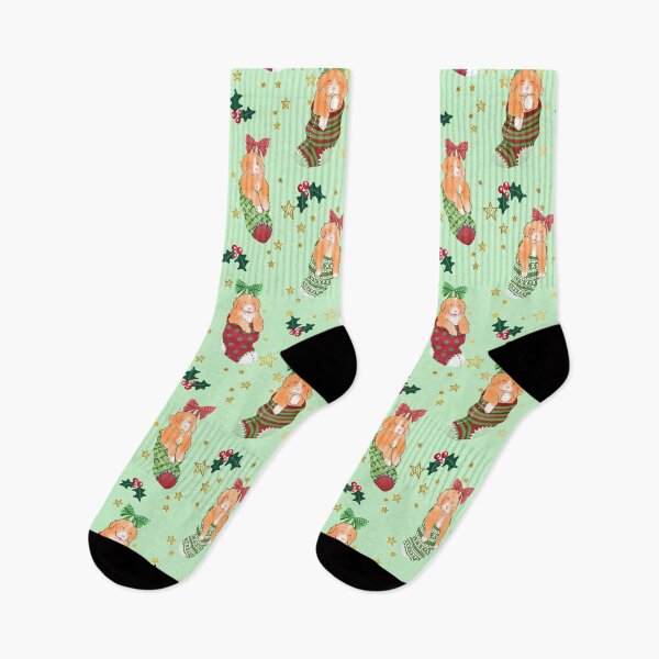 Item preview, Toller Puppies in Christmas Stockings - Spearmint designed and sold by BlossomCreative.