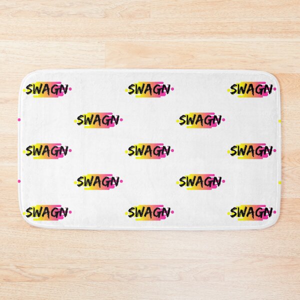 Item preview, SWAGN colorful design one word saying with black distressed text on rainbow background designed and sold by milkasweet.