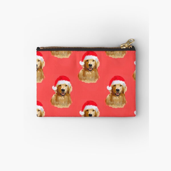 Item preview, Golden Retriever Santa Hat Dog original digital painting designed and sold by ZombieFiend.