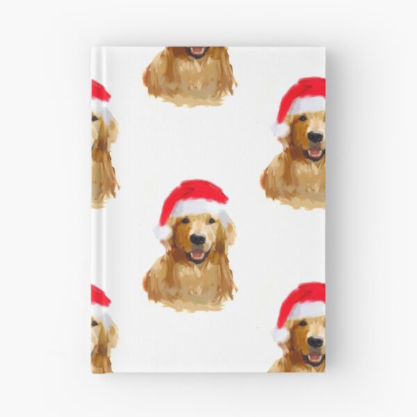 Item preview, Golden Retriever Santa Hat Dog original digital painting designed and sold by ZombieFiend.