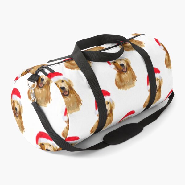 Item preview, Golden Retriever Santa Hat Dog original digital painting designed and sold by ZombieFiend.