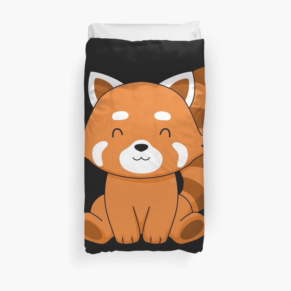 "Red Panda Gift Kids Women Kawaii Red Panda" Duvet Cover by DSWShirts Redbubble