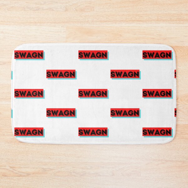 Item preview, SWAGN colorful design one word saying with black bold text in red and teal box designed and sold by milkasweet.