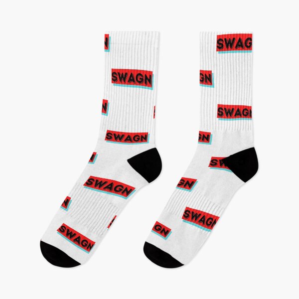 Item preview, SWAGN colorful design one word saying with black bold text in red and teal box designed and sold by milkasweet.