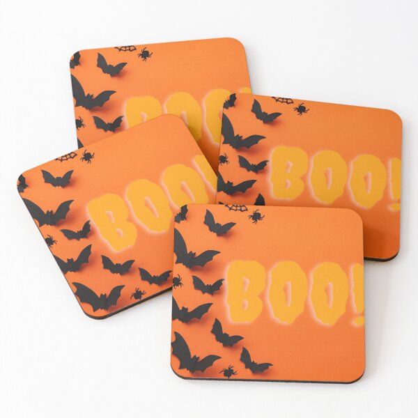 Item preview, Boo art with bats spiders and spider webs designed and sold by Lisaarts.