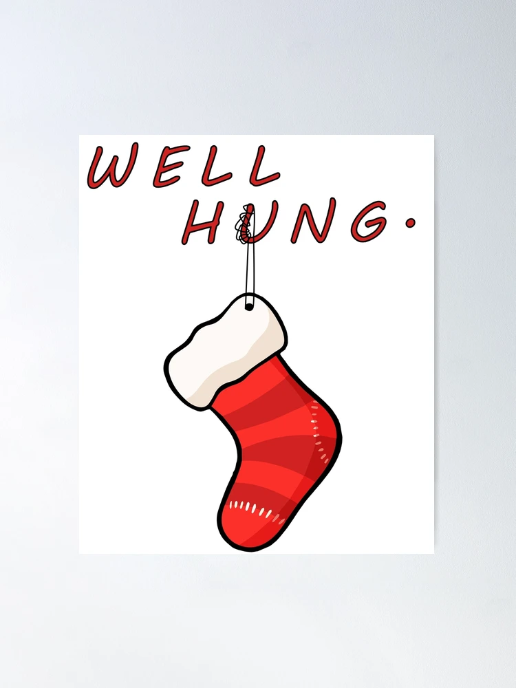 Hung With Care Christmas Stocking Funny, Adult Humour, Gag Gift 